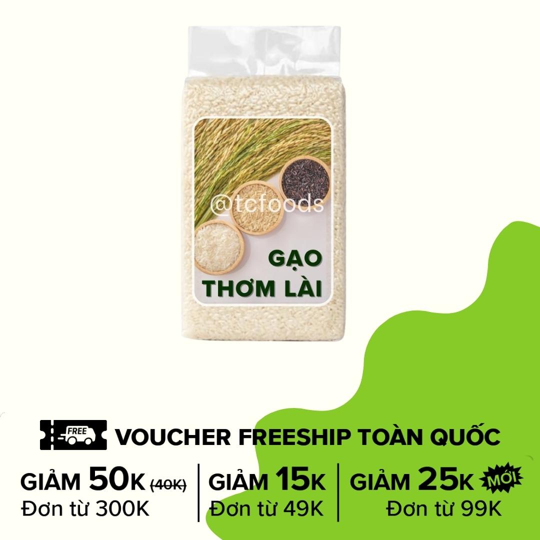 Gạo dẻo Thơm Lài TC Foods, ngon cơm, dễ nấu, không bị cứng khi nguội, túi được hút chân không dễ dàng bảo quản