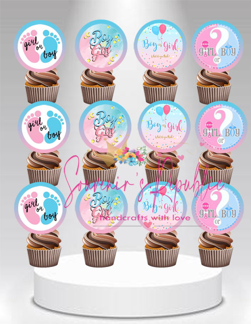 Gender Reveal Cake Topper Printable