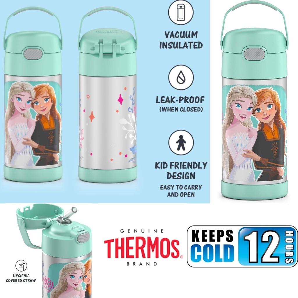 Thermos Vacuum Insulated Stainless Steel 12 Ounce Funtainer with Straw -  Disney Princess 