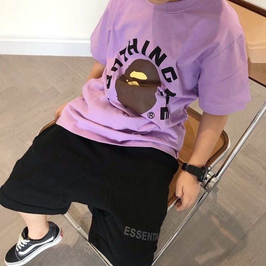 T-shirt for Boys Summer New Fashion Cotton Short Sleeve T-shirt Loose Casual Avocado Green T-shirt Half Sleeve Top