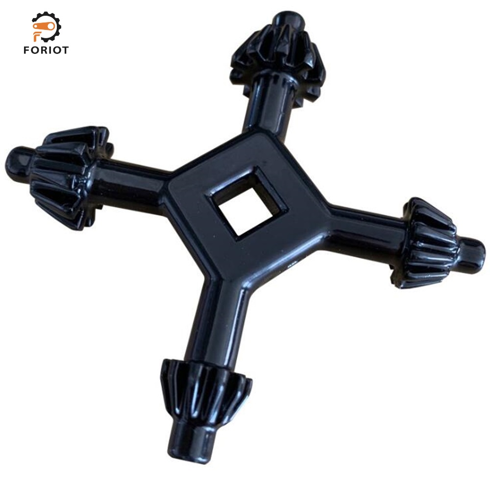 Foriot 1Pcs 4 In 1 Multi-function Universal Chuck Key Drill Drilling Holder Spanner Ratchet Socket Ring Combination Grip Star Wrench