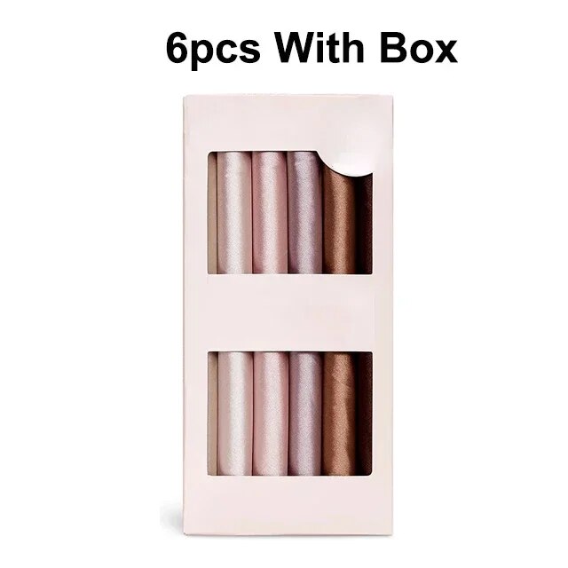 【Best Price Guaranteed】 New 6pcs Flexi Rods Satin Covered Hair Rollers No Heat Hair Curlers Heatless Curls Sleeping Soft Headband Diy Hair Styling Tools - 3