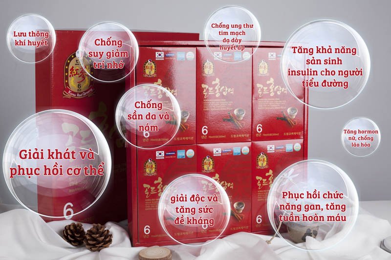 Nước Hồng Sâm Daeyoung Korea Red Ginseng Drink 2100ml (70ml x 30 gói)
