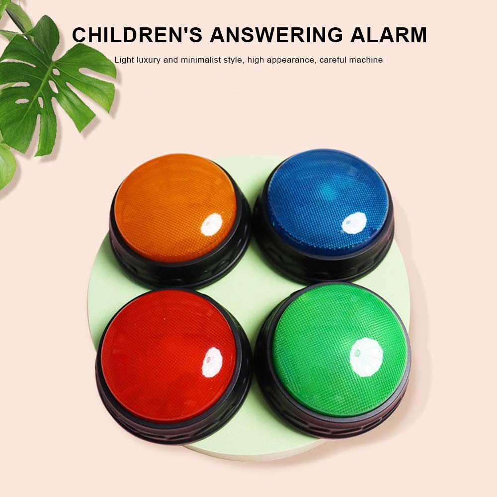 Interactive answerer for children Educational button toys Learn and Play 3D Colorful Button Idea Toy Educational Learning Tool Learning Minds Answer Buzzers For Quizzes - Set of 4 Lights & Sounds Buzzers