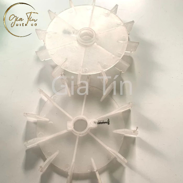 Cánh quạt trắng làm mát mô tơ trục 14mm