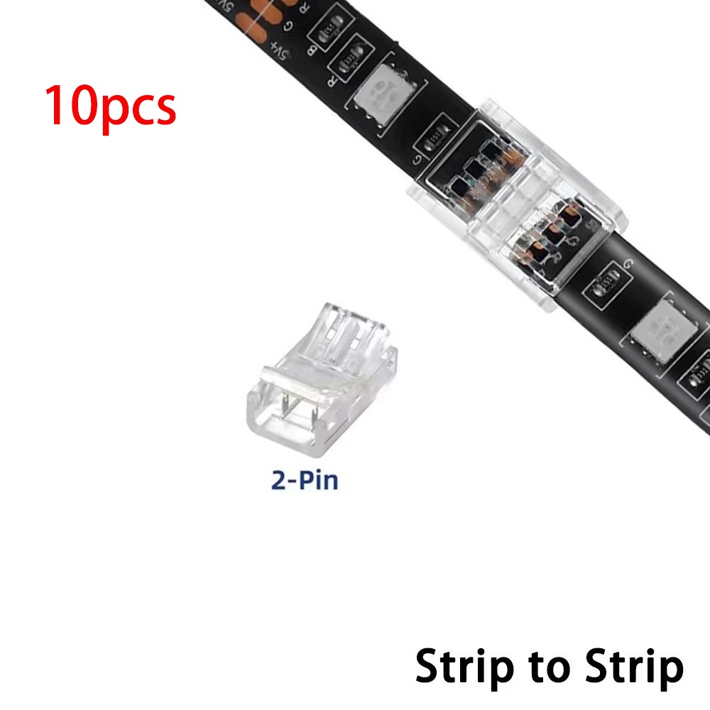 New 2Pin 3Pin 4Pin 5Pin LED Strip Connector Solderless Transparent LED ...