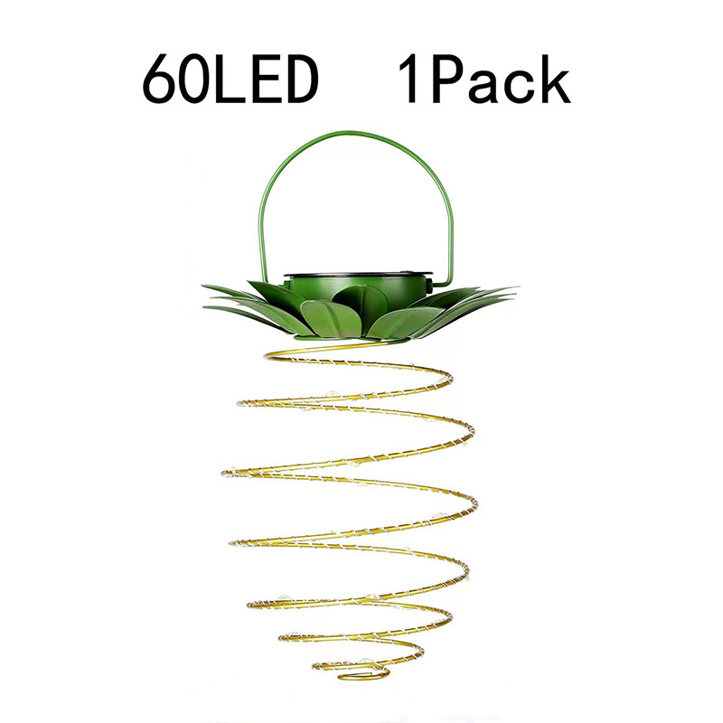 YONUO Solar wrought iron pineapple light, outdoor waterproof garden sensor light, garden decorative hanging light, LED copper line light