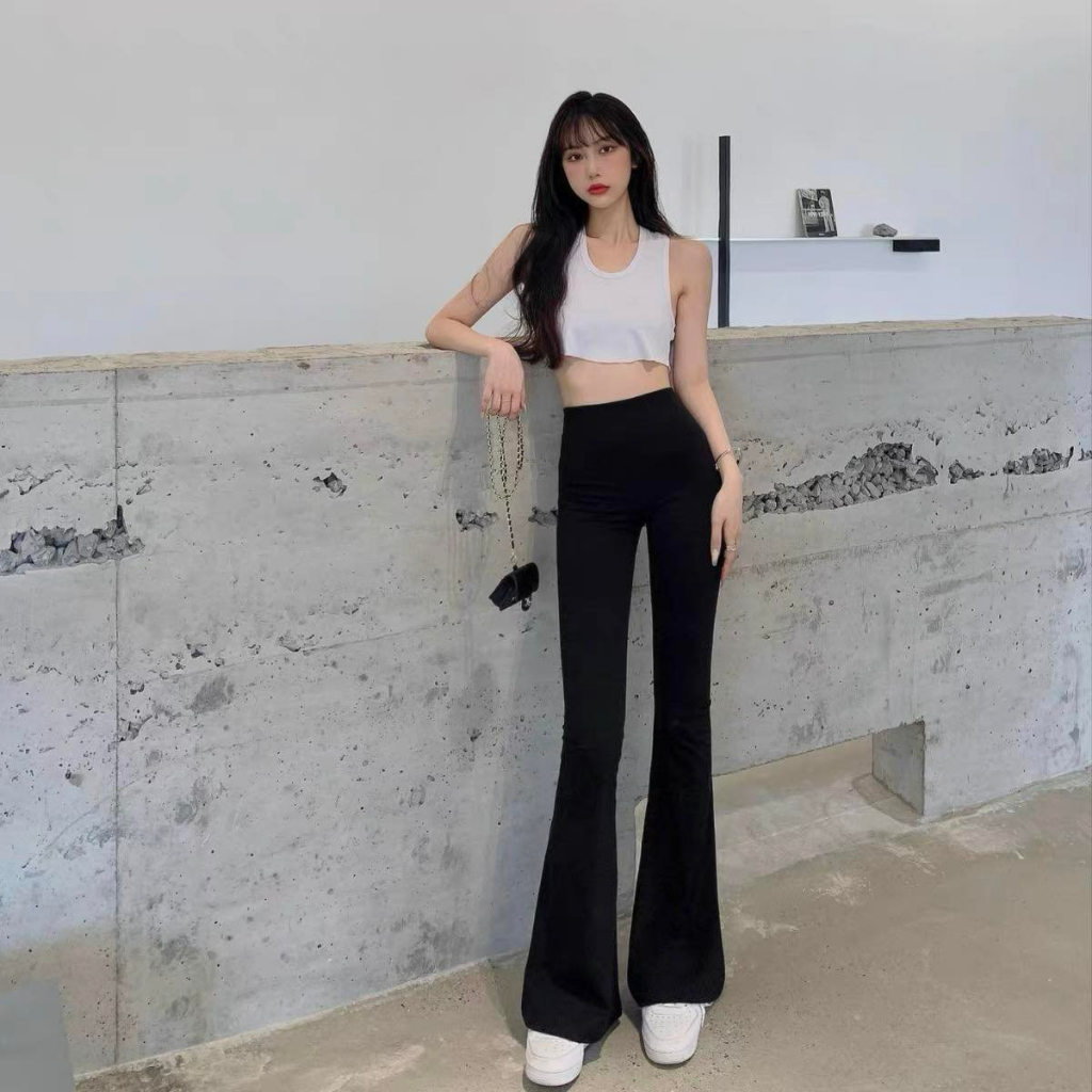 Quần legging ống loe dáng dài siêu tôn dáng thời trang kenchi 888