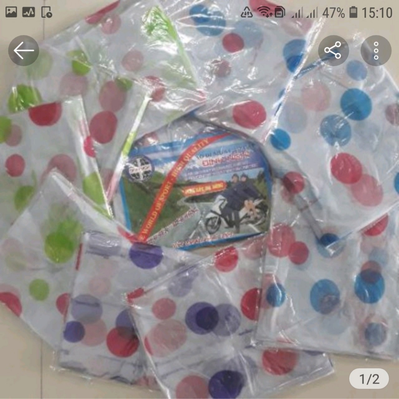 Áo mưa nhựa dẻo cánh dơi - Chấm Bi tròn