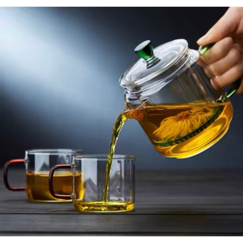 ấm trà thủy tinh chịu nhiệt có lõi lọc cao cấp 500ml