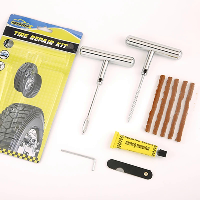 Xe lốp thủng sửa chữa Kit xe máy xe đạp lốp sửa chữa Kit khẩn cấp Heavy Duty Tubeless cắm Set chuyên nghiệp xách tay