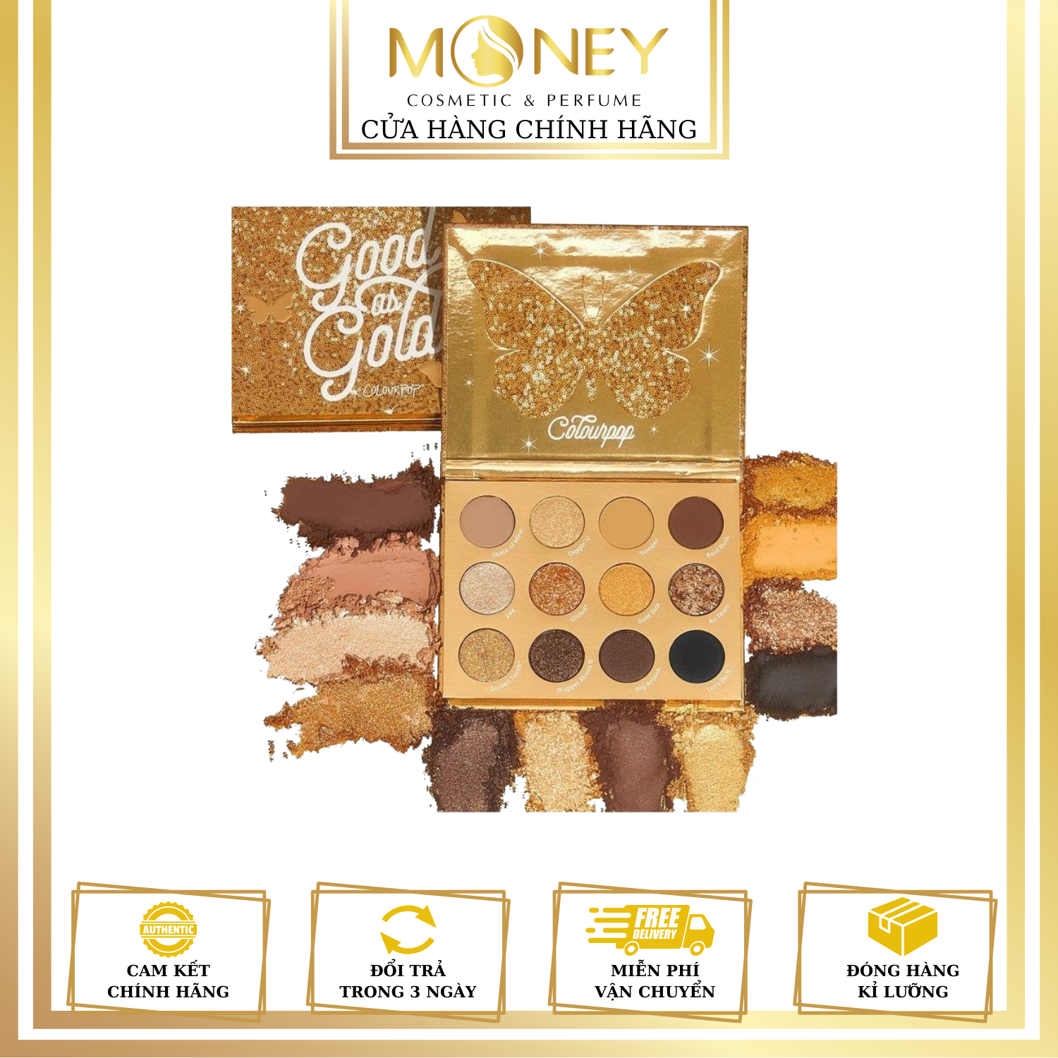 Bảng phấn mắt COLOURPOP GOOD AS GOLD