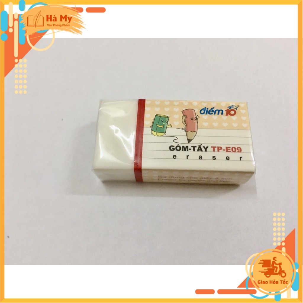 Combo 5 Cục Gôm Tẩy Điểm 10 Thiên Long E-09 an toàn, không mùi