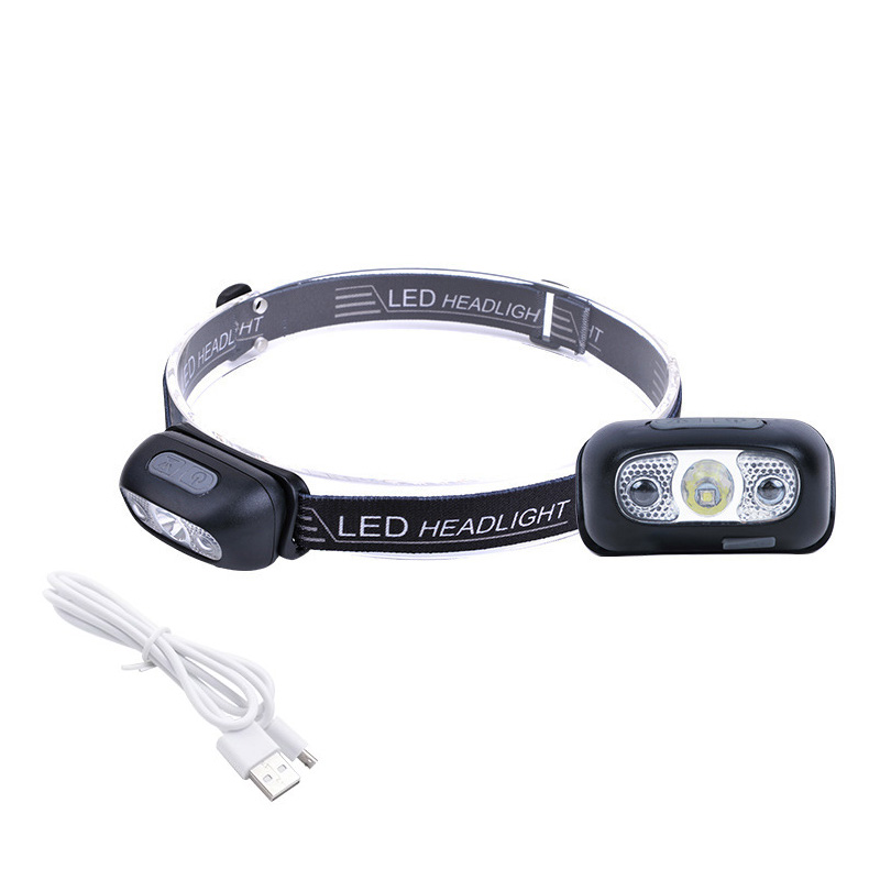 Motion Sensor Headlamp USB Rechargeable LED Headlamp Waterproof Outdoor