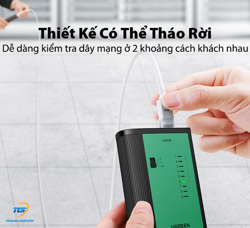 Bộ test tín hiệu thoại, tín hiệu mạng (RJ11 + RJ45) Ugreen 10950