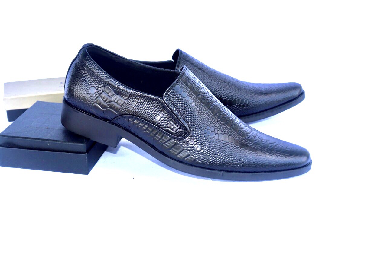 [ TĂNG CHIỀU CAO 7 CM] Giày lười da bò, giày tăng chiều cao 7 cm dập vân ( có cả phiên bản không tăng )