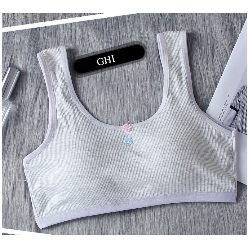 Áo lót học sinh, Áo ngực Bra cotton có mút mỏng móc cài sau 6020