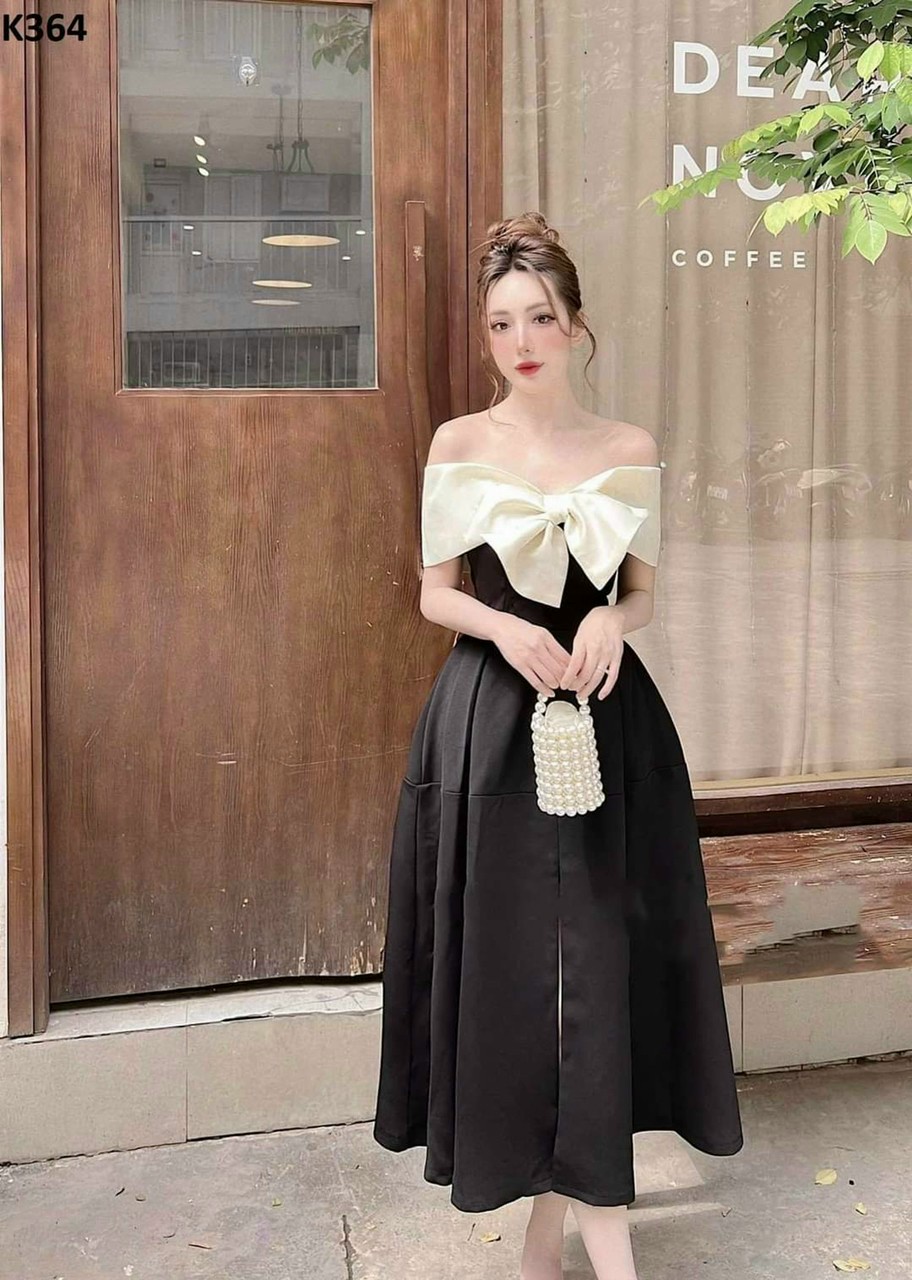 Đầm Xòe Nơ Ngực (có mút) xinh xắn