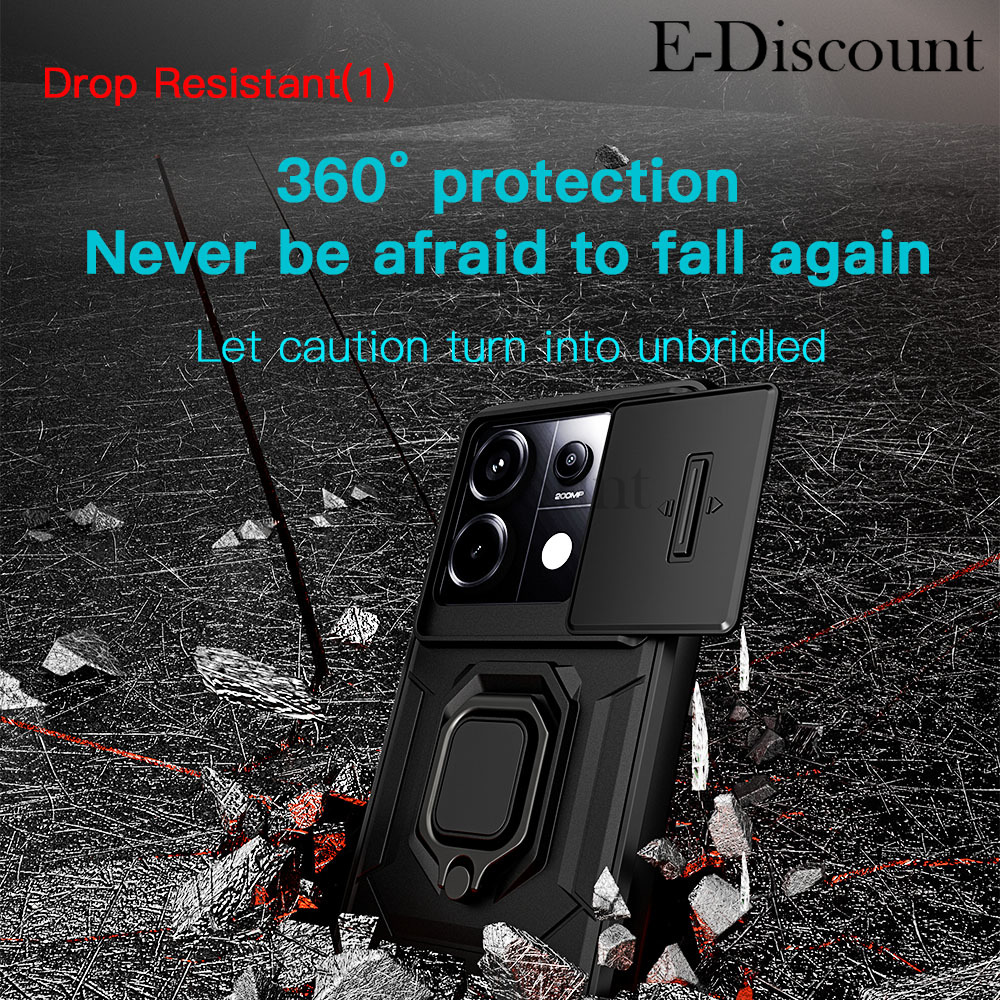 New Phone Case For Redmi Note 13R Pro Xiaomi Poco X6 NEO Cover Car Foldable Metal Bracket Sliding Camera Protection Hard Shockproof for Xiaomi Poco X6 NEO Redmi Note 13R Pro Case.