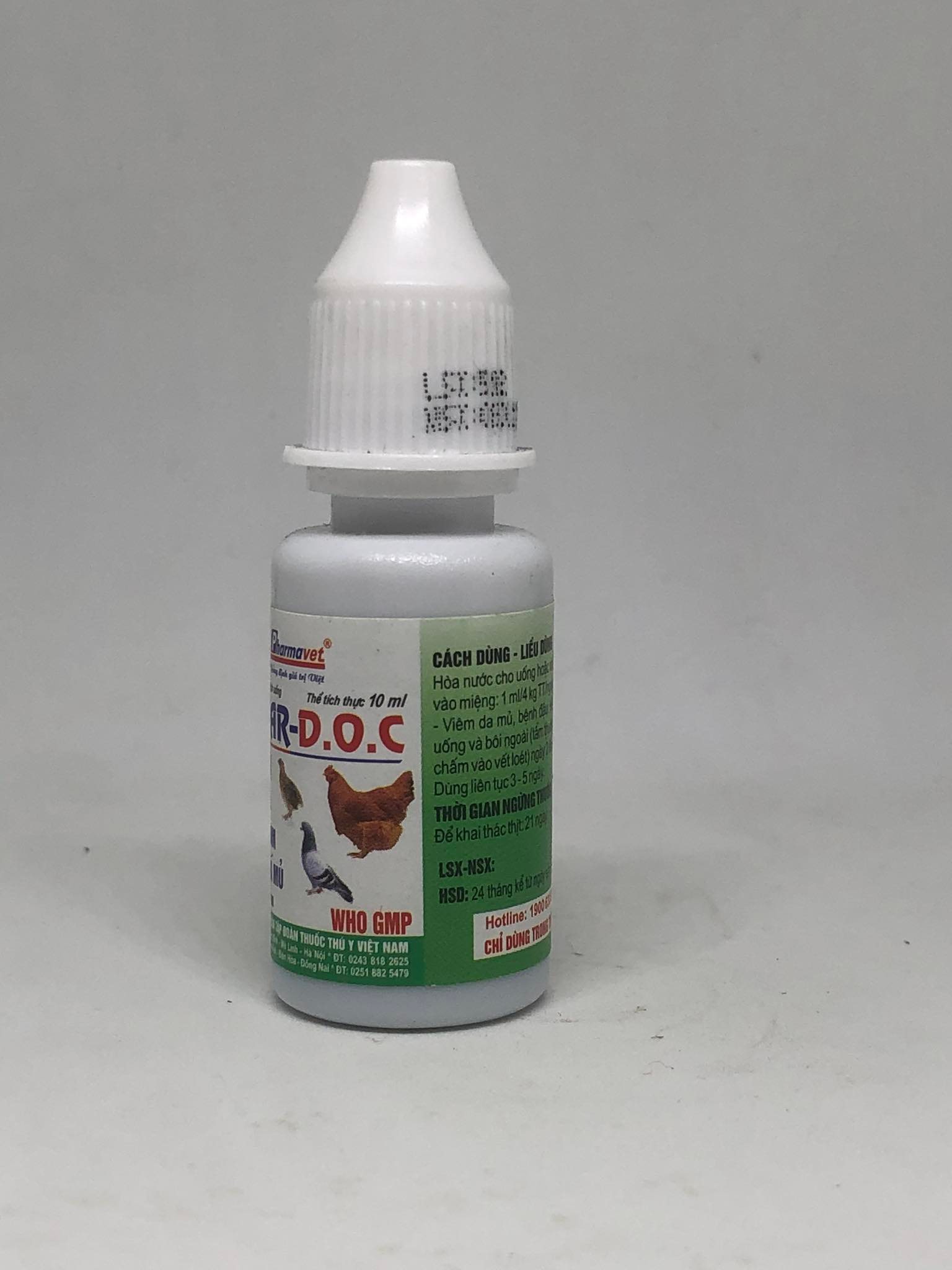 Phar doc đậu gà , chim cảnh - chai 10mil