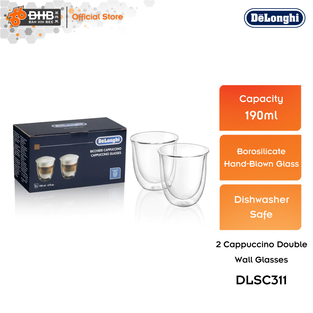 DeLonghi DeLonghi 2 Cappuccino Glasses