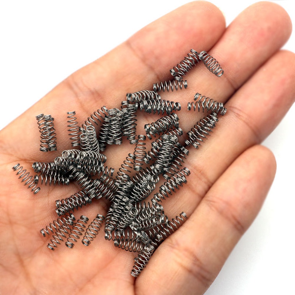 100 Pcs Set Lightweight Stainless Steel Hook Spring Easy to Use S/M/L ...