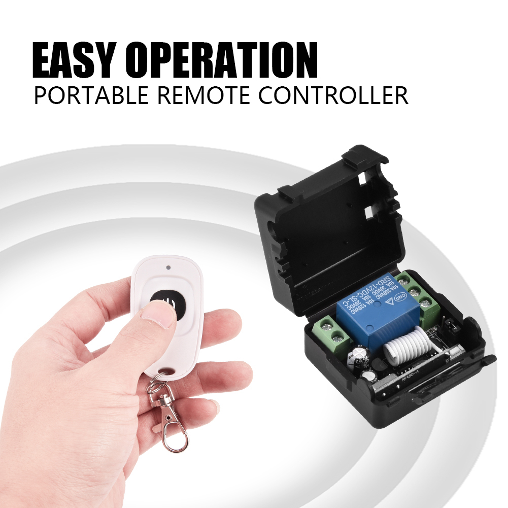 DC 12V 10A Single Channel Relay Module RF Wireless Relay Switch with Remote Control Transmitter 315/ MHz Frequency Ensure Sensitive