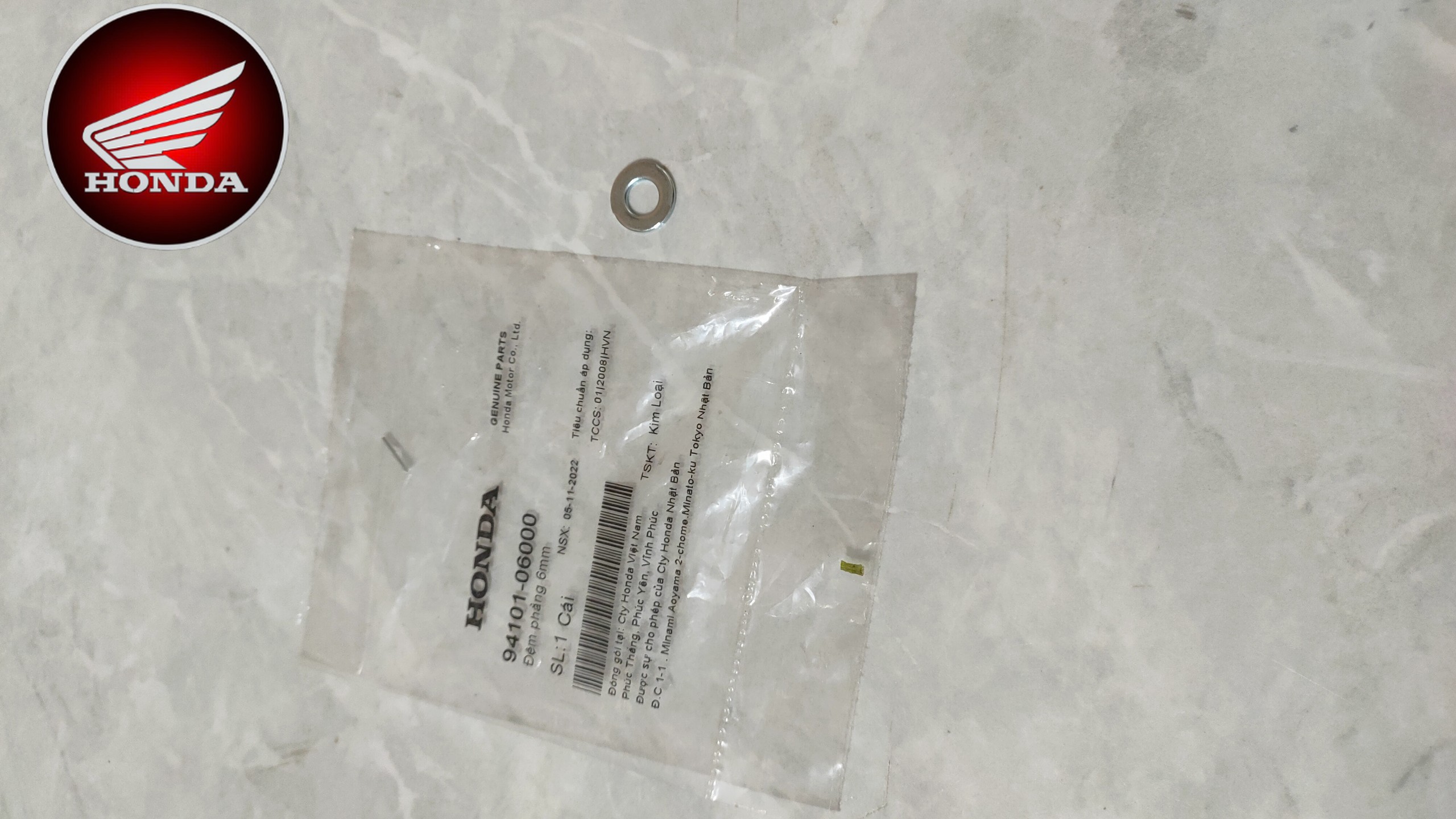 Đệm phẳng HONDA 6mm (  9410106000)