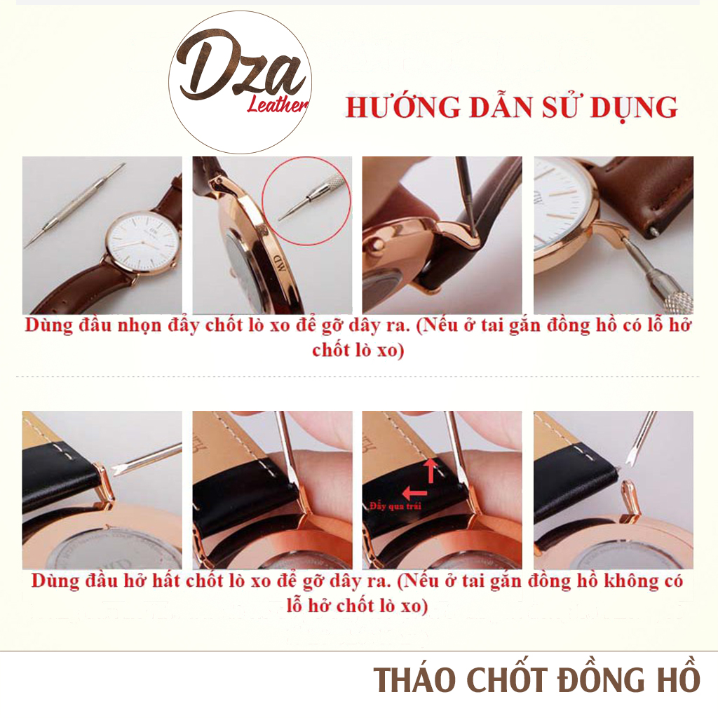 Dụng cụ tháo chốt đồng hồ Dza leather