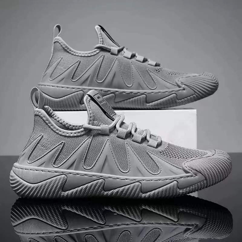 VASIBAEN Men's shoes new casual shoes men's running sports shoes youth black work shoes