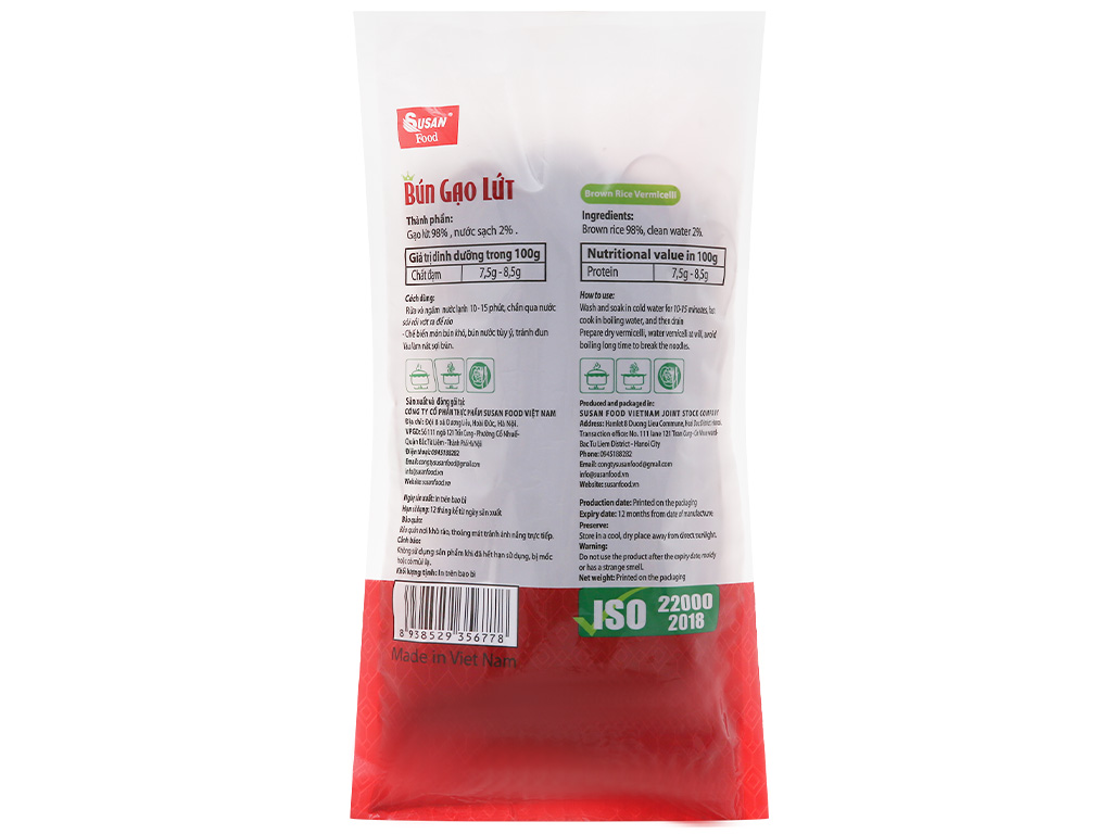 Bún gạo lứt Susan gói 200g-đồ ăn vặt