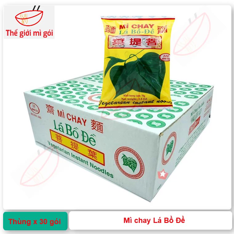 Mì chay Lá Bồ Đề (thùng 30 gói) loại 70g