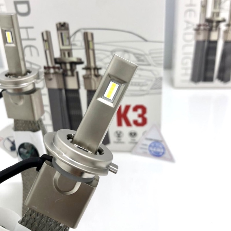 Đèn pha led siêu sáng k3 chân h4 6000k bảo hành 6 tháng