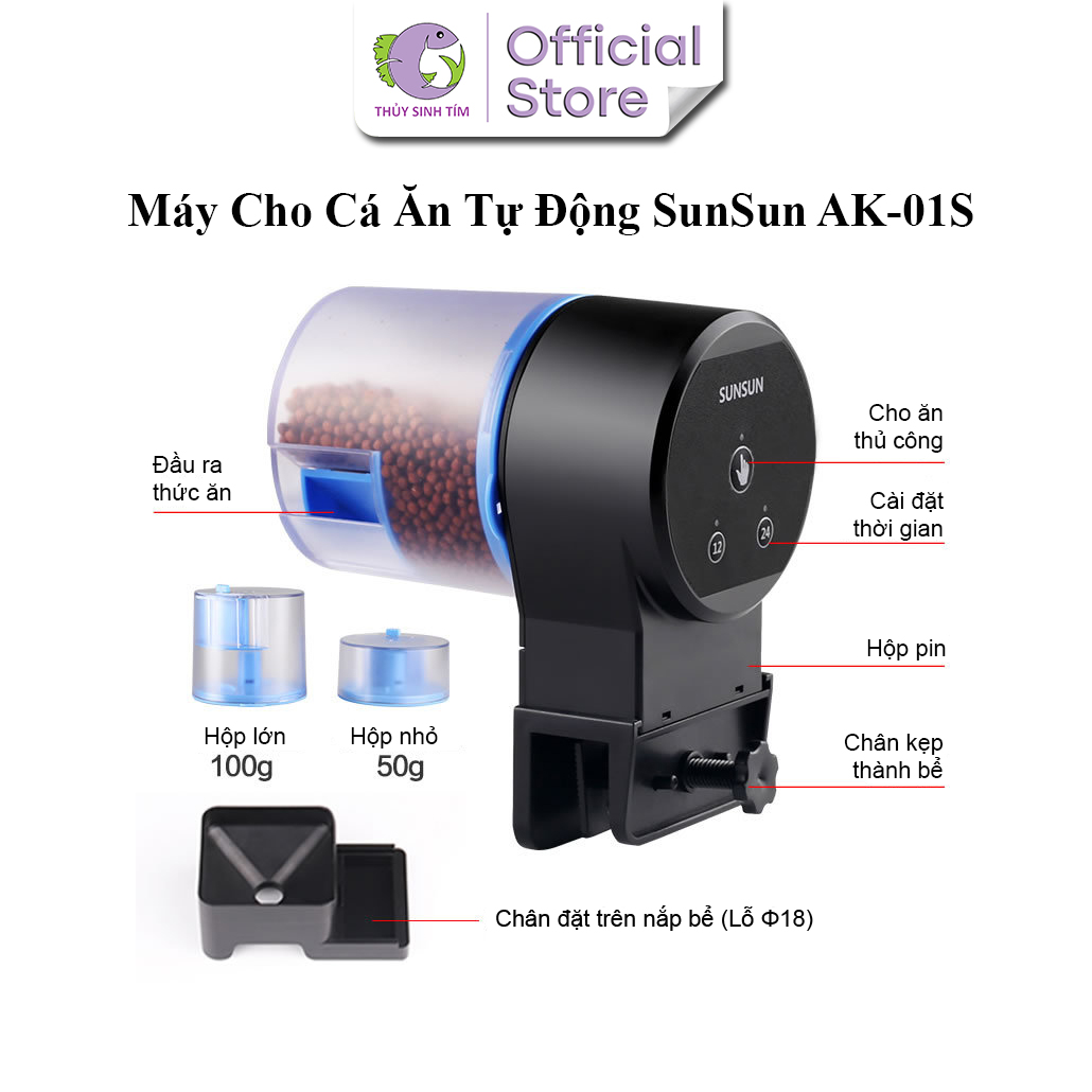 Máy Cho Cá Ăn Tự Động SunSun AK Series