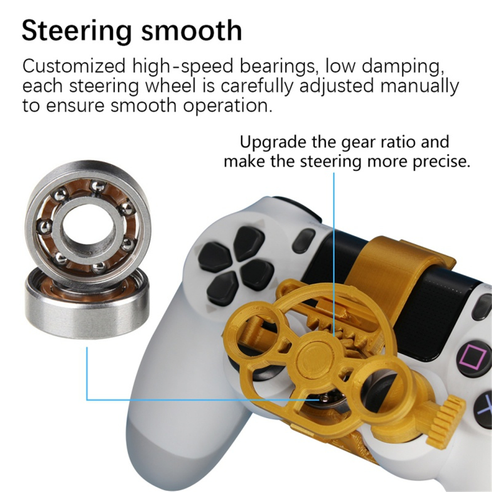 Cho PS4 Điều Khiển Trò Chơi Đua Xe Mini Chỉ Đạo 3D In Ấn Bánh Xe Phụ Trợ Điều Khiển Bộ điều khiển trò chơi Giả Lập Gamepad