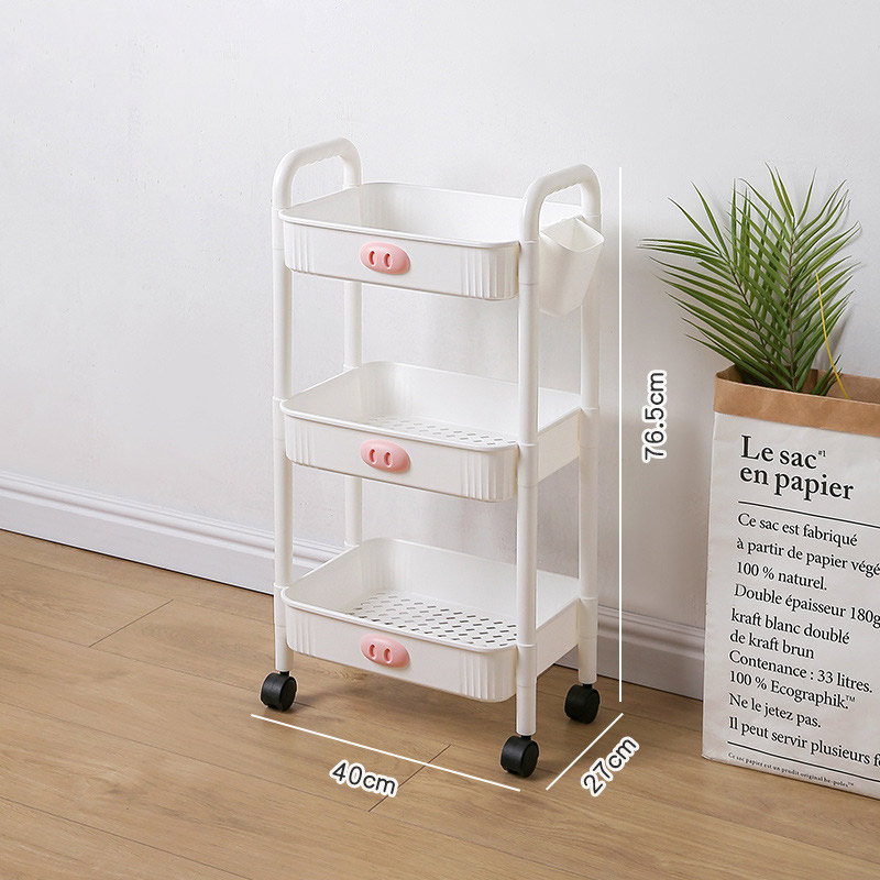YONUO Trolley shelves, floor-to-ceiling kitchen, bathroom, mobile snacks, multi-level bedroom storage shelves