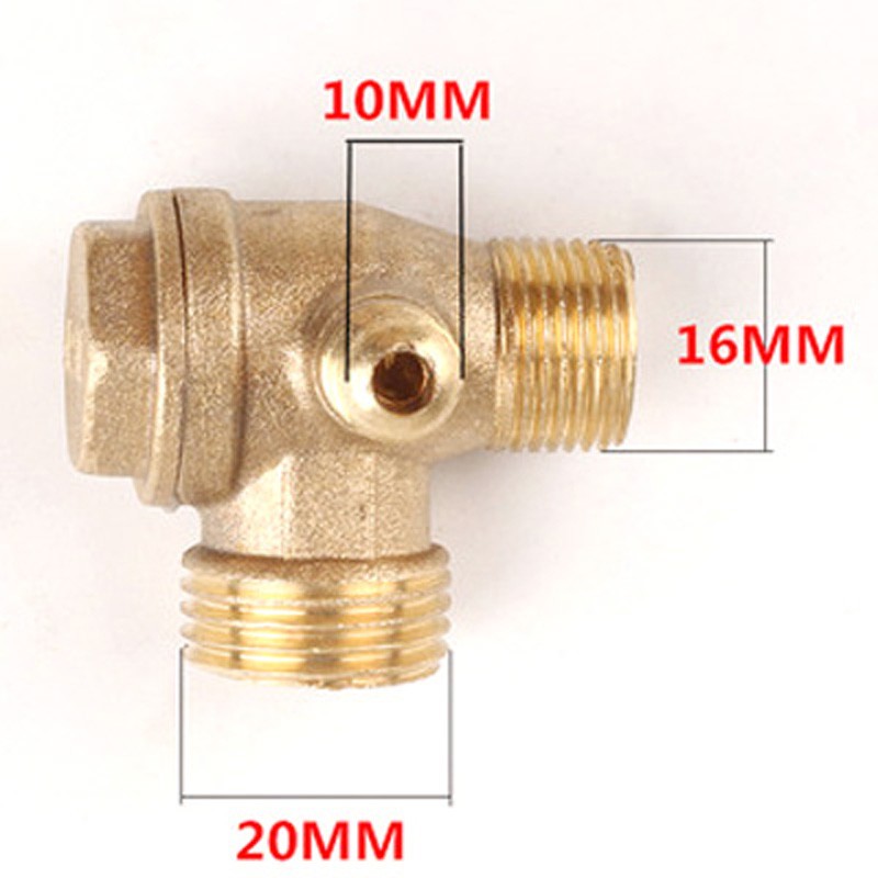 Brass Air Compressor Accessories One-Way Valve Stop Valve Check Valve Replaceable