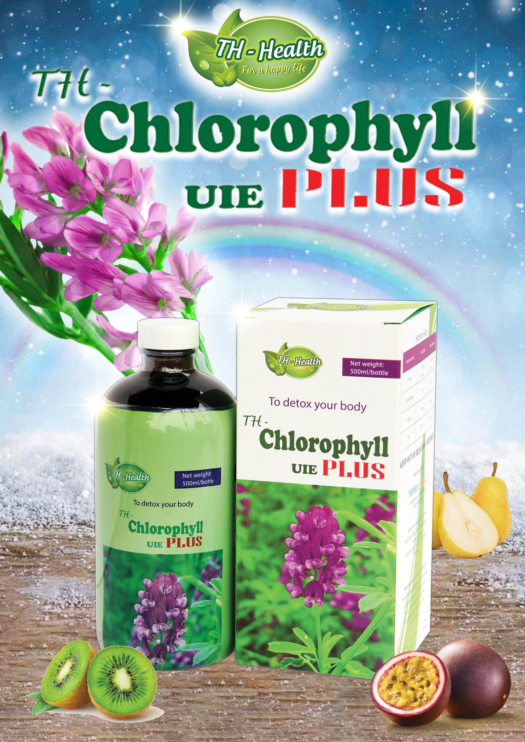 Thực phẩm bảo vệ sức khỏe TH-Chlorophyll UIE Plus - Chai 500ml