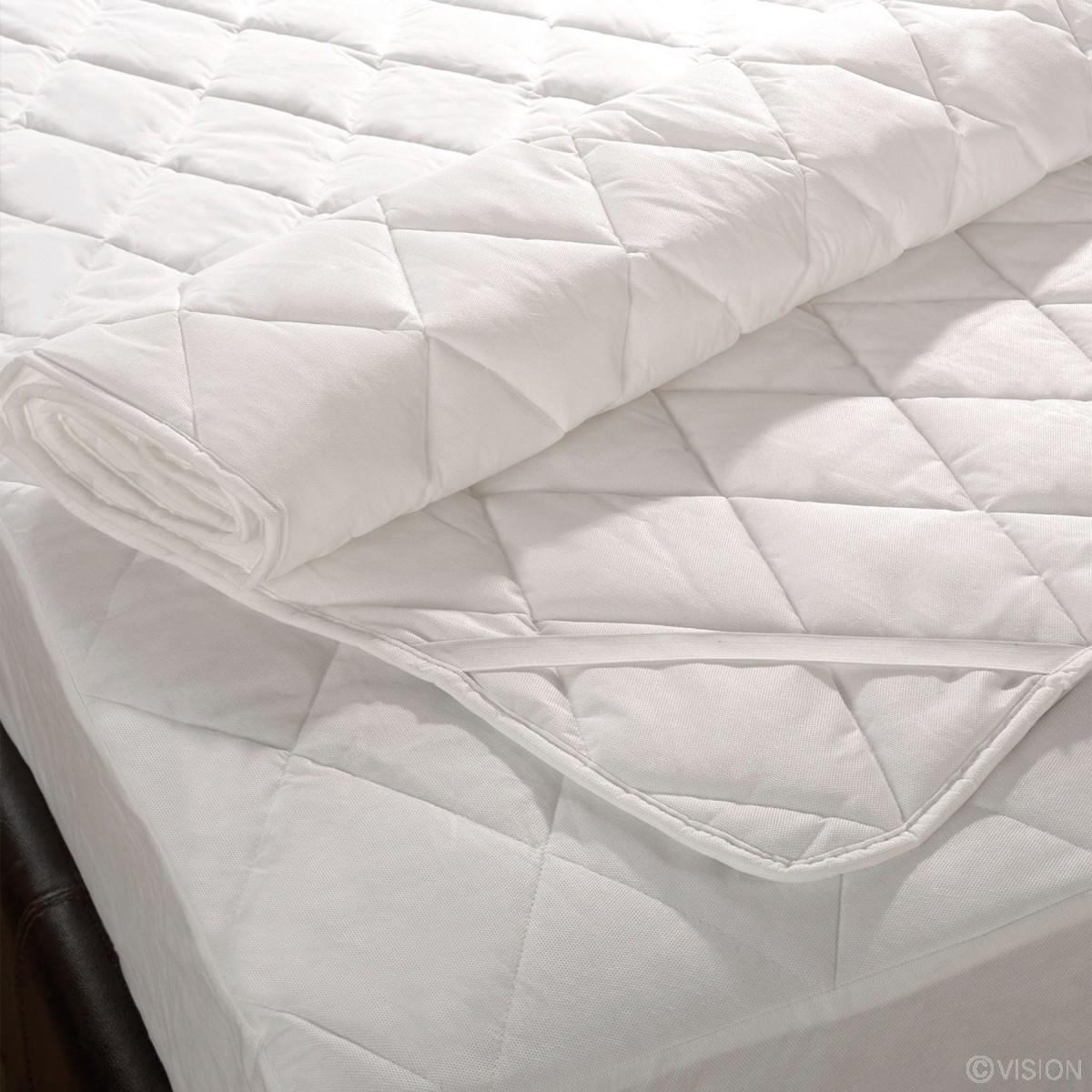 cotton mattress pad with elastic straps