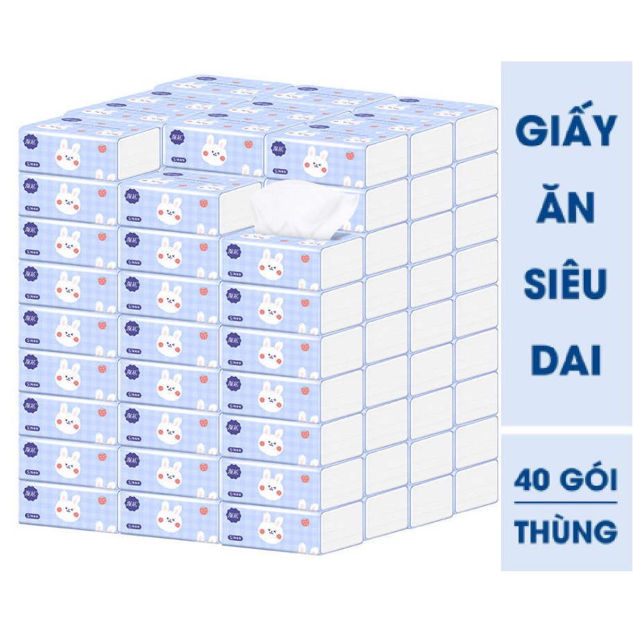 [GIAO HỎA TỐC][Combo] 20 gói giấy ăn Thỏ dai mịn - giấy 4 lớp