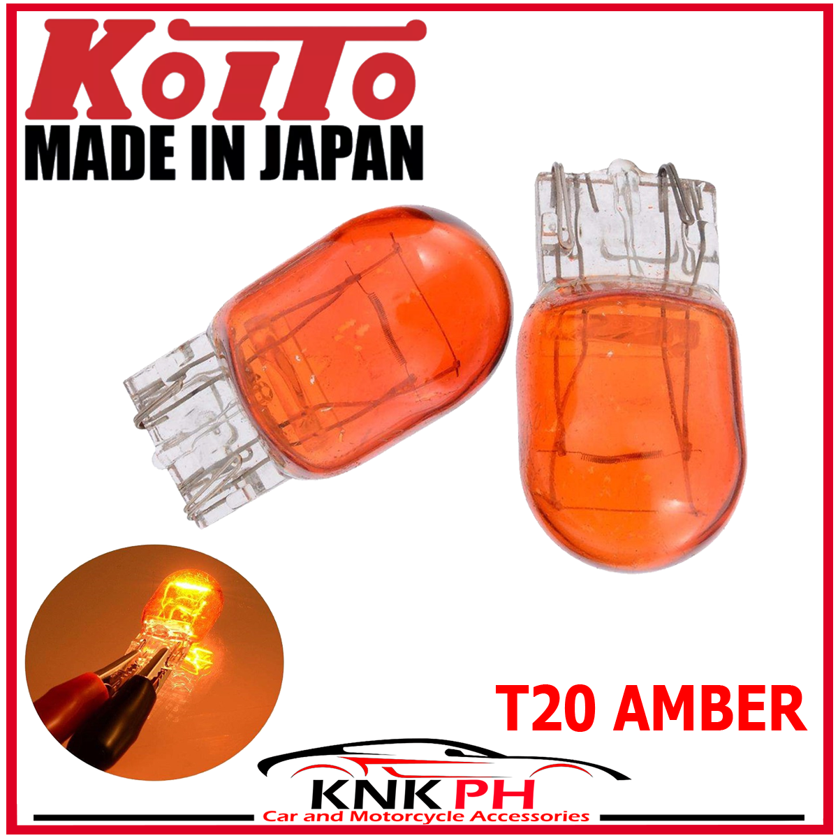 T20 Bulb Double Contact Pin Koito 1Pc 12V 21/5w Brake Light Tail Light