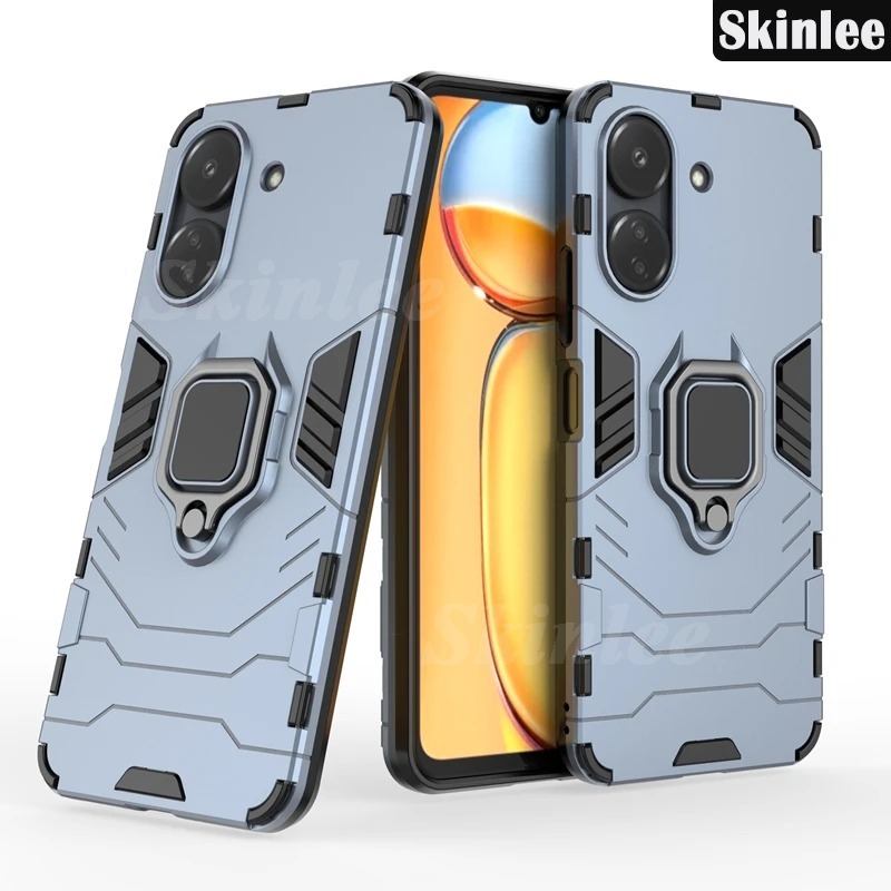 Phone case For Vivo Y18 Y03 Y28S Back cover Shockproof Armor Bumper Stand with Holder Ring Cover casing For VIVO Y28S Y18 Y03 Cover cases.