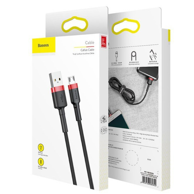Dây sạc micro usb Baseus cafule máy andoird - Cáp bọc dù dài 1m 2m 3m ... baseusmall