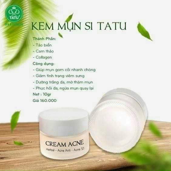 Kem mụn trắng da Tatu S1 10g