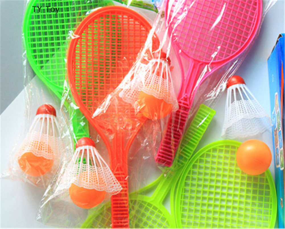 TY Toy Bộ vợt tennis cầu lông ngoài trời cho trẻ em Đồ chơi giáo dục thể thao cha mẹ và con cái