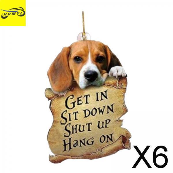 Homyl 6XCute Gương nhìn phía sau xe trang trí treo chó cho phòng ngủ, nhà hàng phong cách B