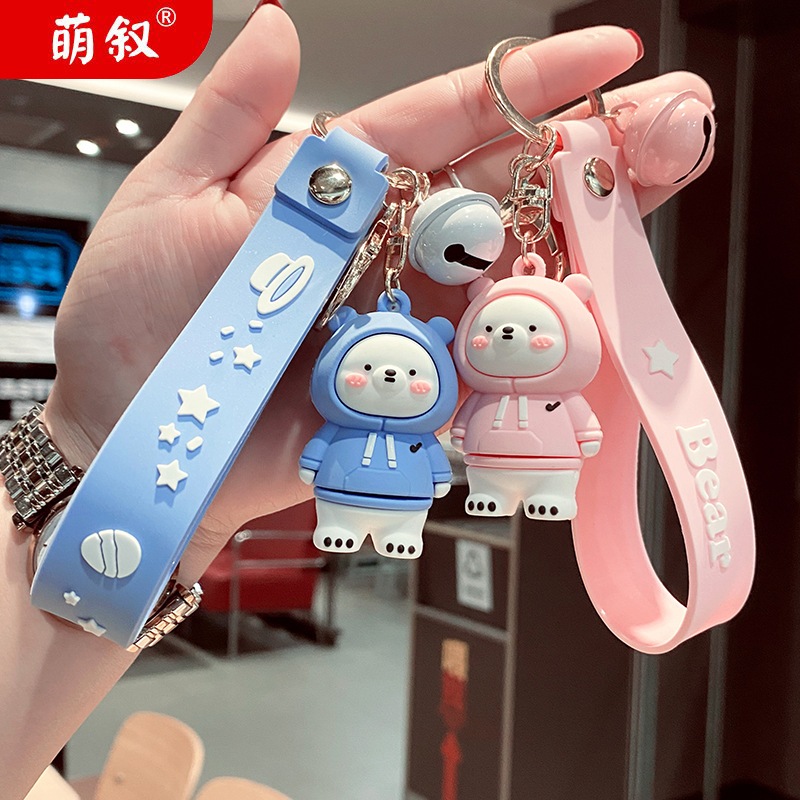 Móc khoá gấu cute treo balo cặp sách