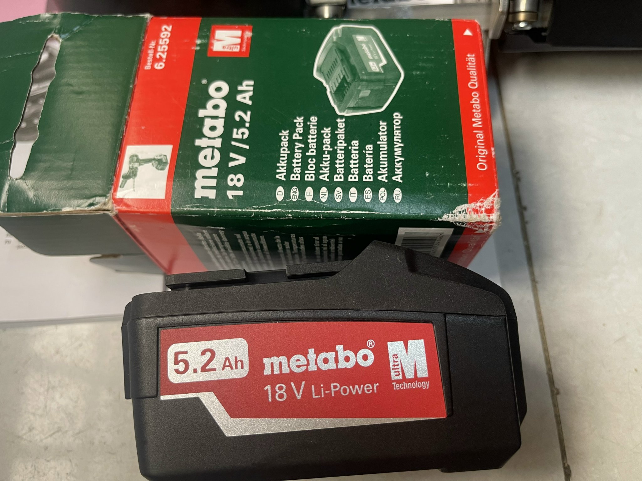 Pin Metabo 18V 5.2A