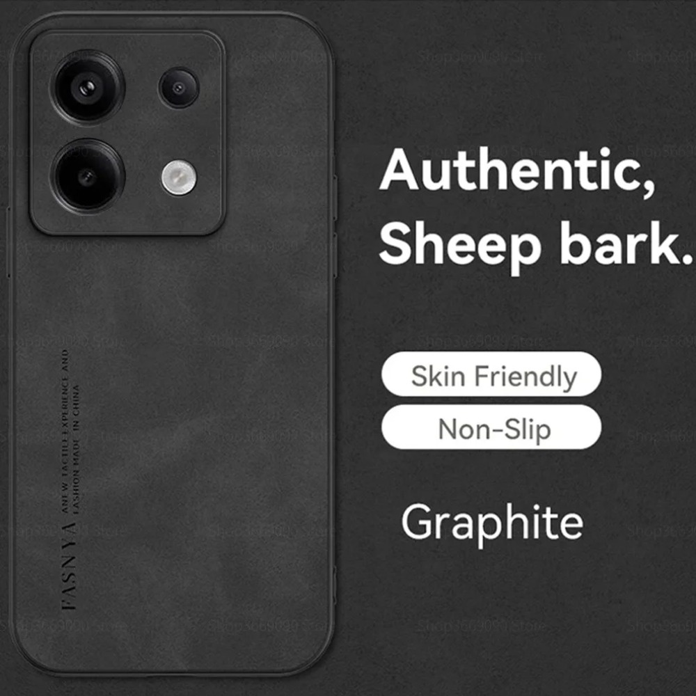 Sheepskin leather phone case for redmi note 13 pro plus 13pro+ note13 note13pro 4g 5g matte texture case soft tpu silicone protection casing back cover