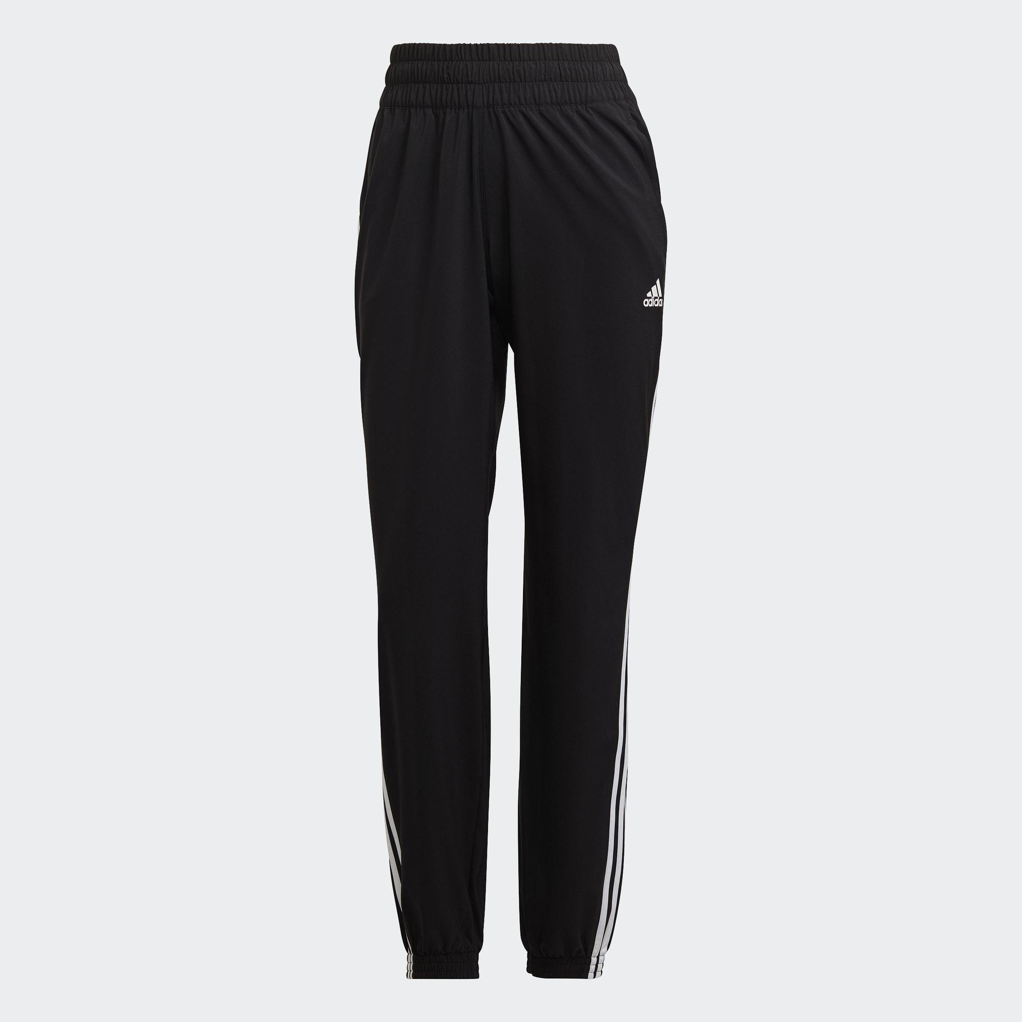 Adidas tập luyện quần dệt thoi 3 sọc trainicons nữ đen h59081
